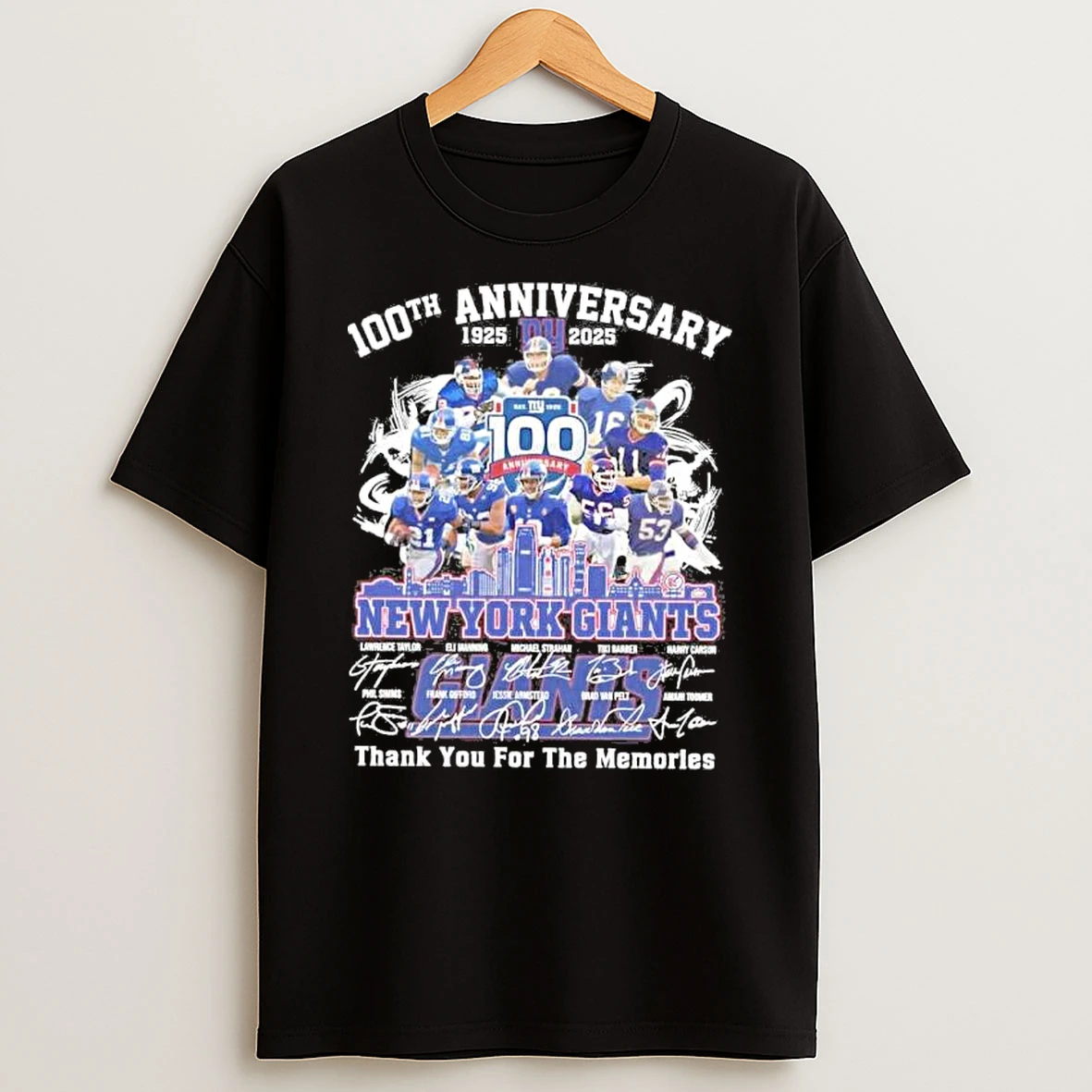 100th Anniversary 1925 2025 New York Giants Football Team Signature Shirts