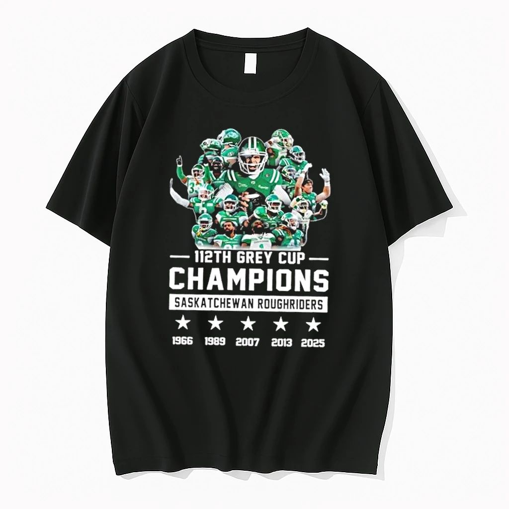 112th Grey Cup Champions 2025 Saskatchewan Roughriders All Players Shirts