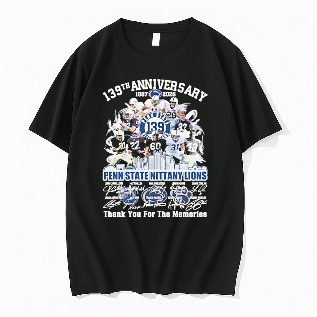 139th Anniversary 1887 2026 Penn State Nittany Lions Team Shirts