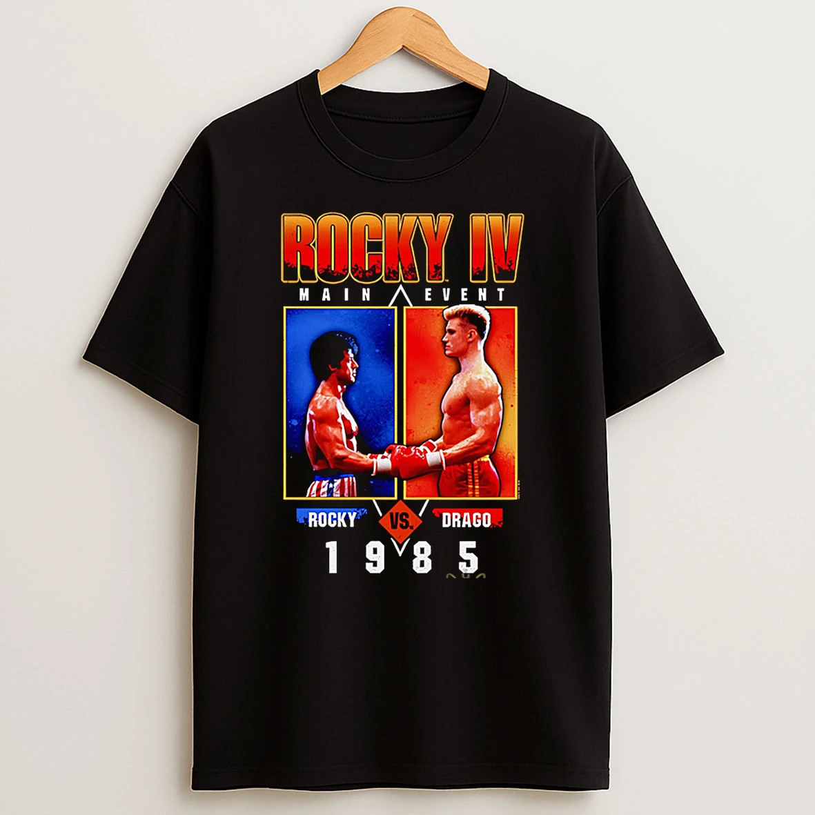 1985 Rocky Iv Movie Main Event Rocky Vs Drago Vintage Shirts