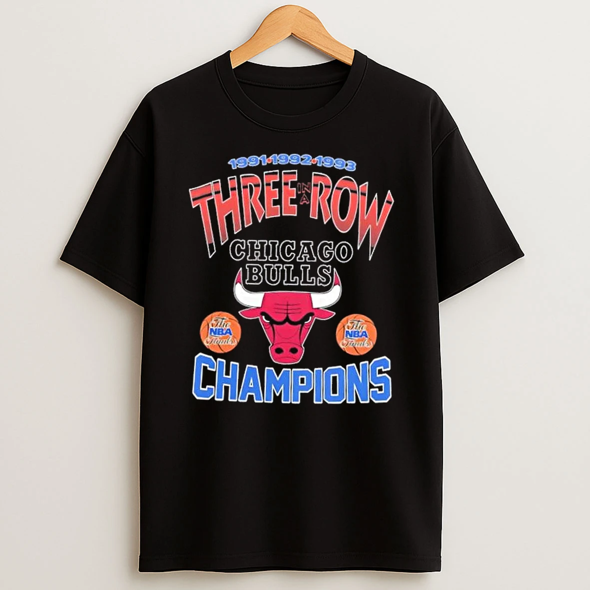 1991 1992 1993 The Nba Finals Chicago Bulls Three Row Shirts