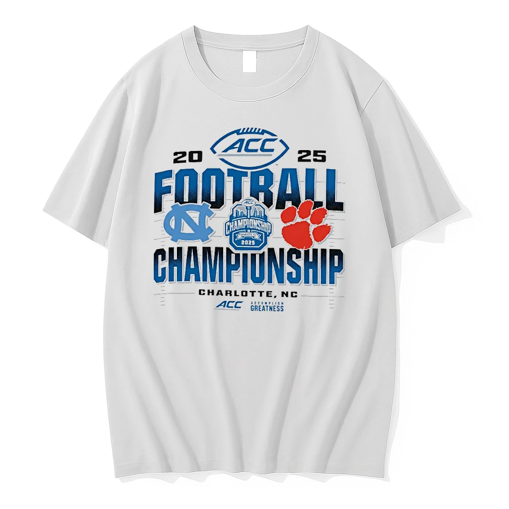 2025 Acc Atlantic Coast Conference Football Championship Clemson Tigers Vs North Carolina Tar Heels Charlotte Nc Shirts