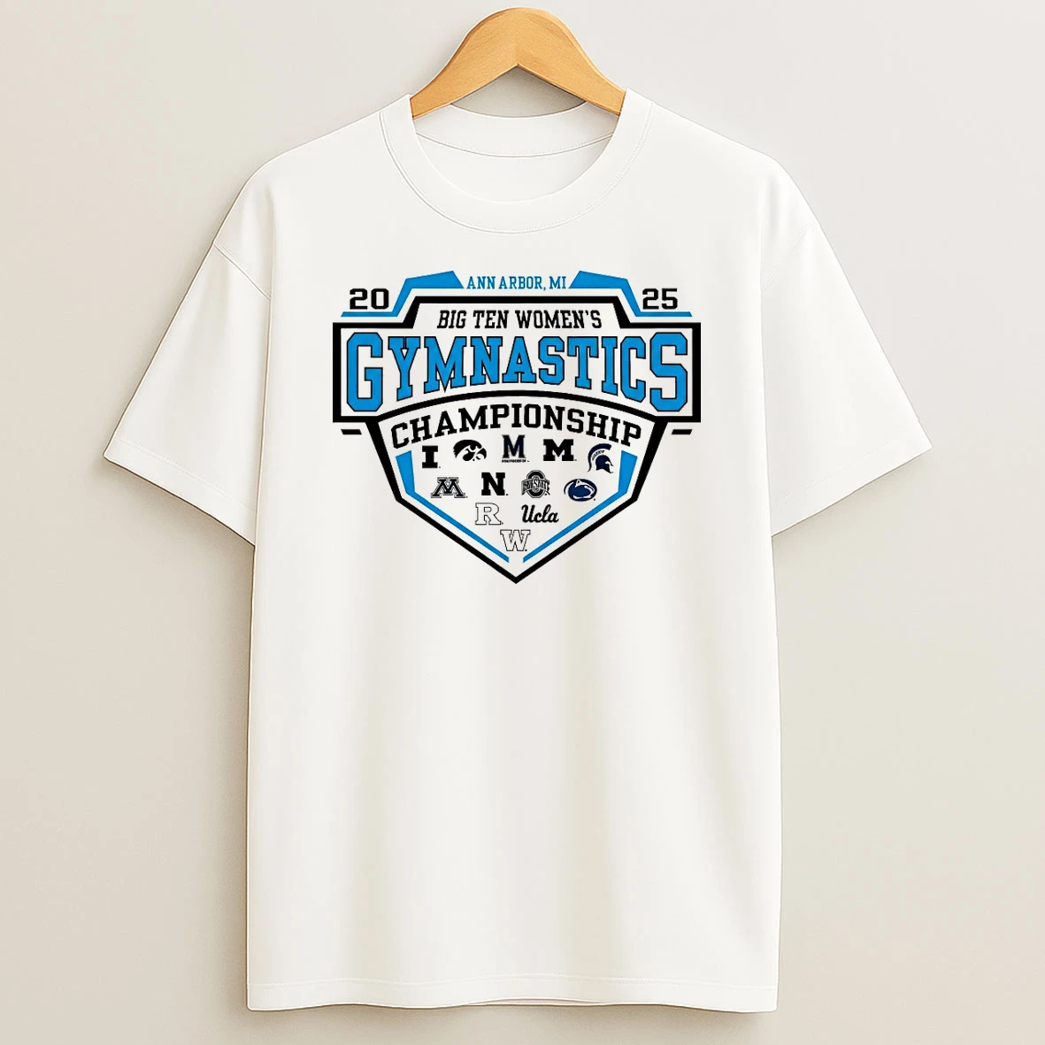 2025 Ann Arbor Mi Big Ben Womens Gymnastics Championship All Teams Logo Shirts