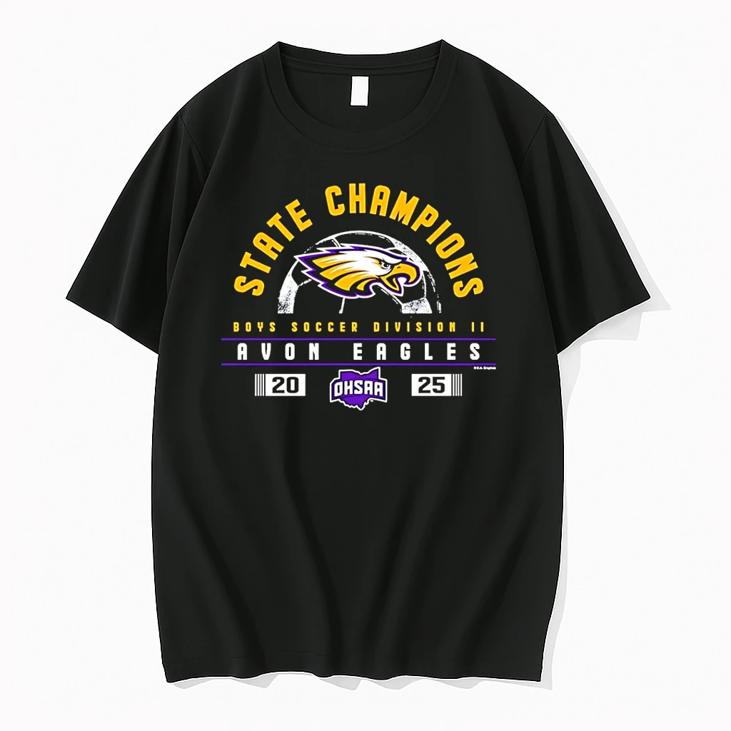 2025 Avon Eagles Ohsaa Boys Soccer D2 State Champions Logo Shirts