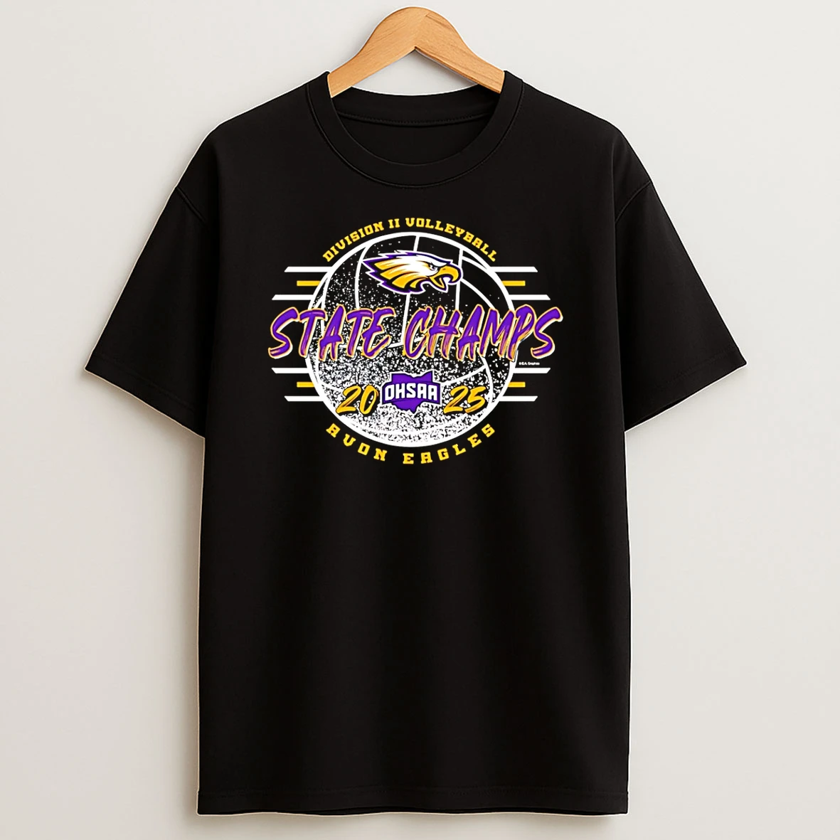2025 Avon Eagles Ohsaa Volleyball D2 State Champions Logo Shirts