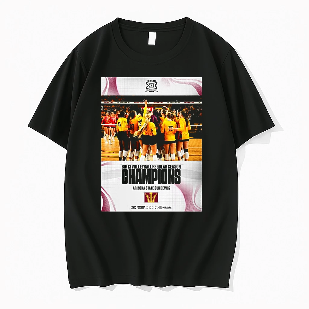2025 Back To Back Big 12 Volleyball Regular Season Champions Arizona State Sun Devils Shirts