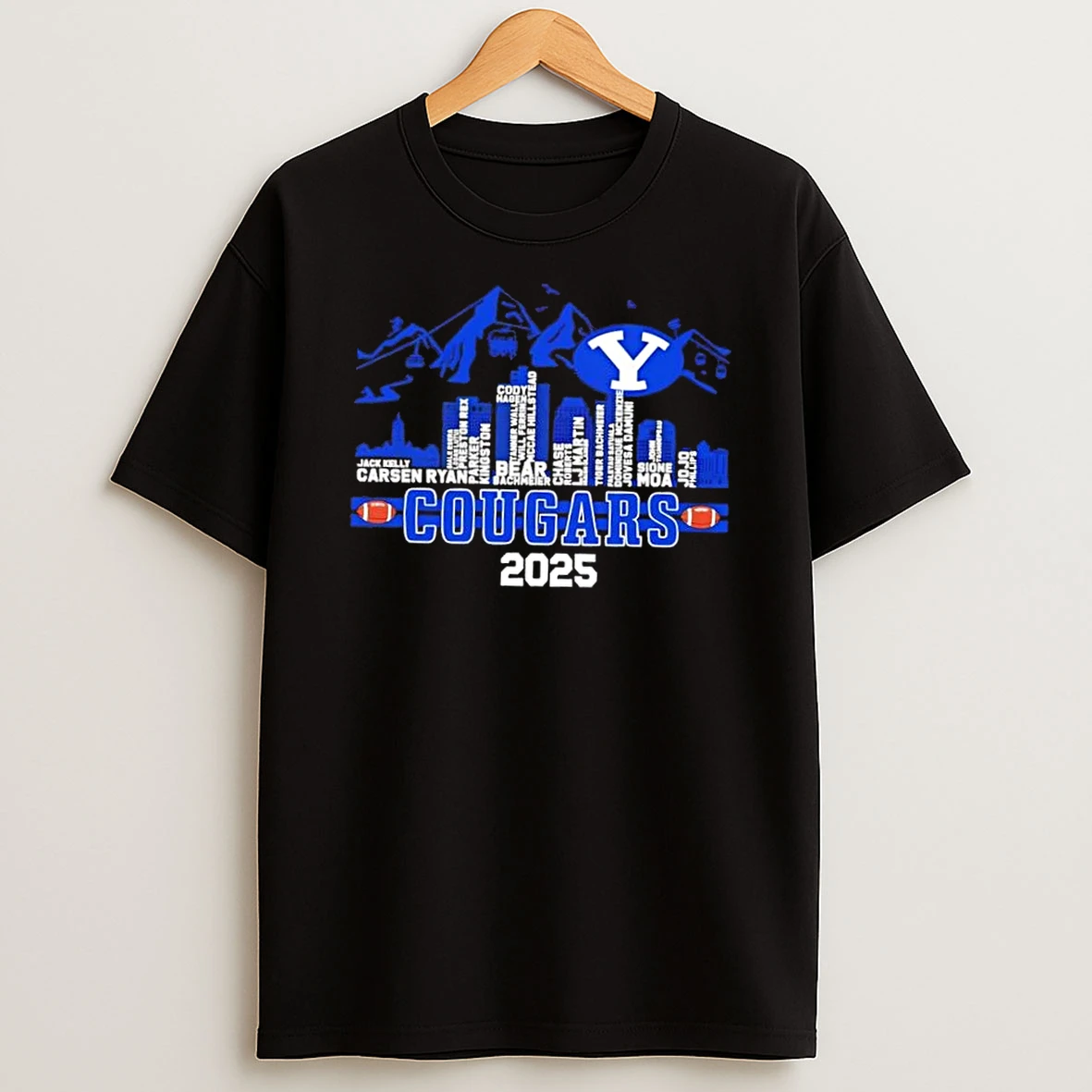 2025 Byu Cougars Football All Names City Thank You For The Memories Skyline Shirts