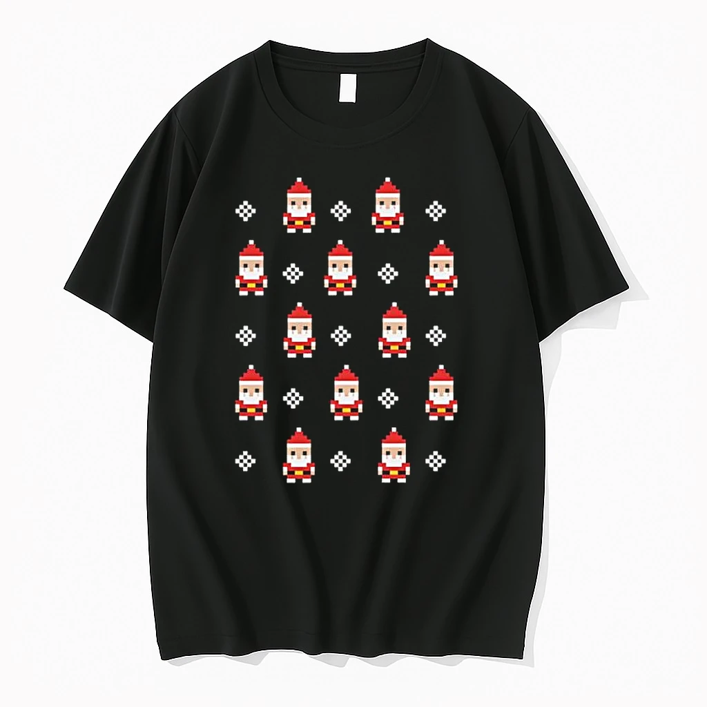2025 Christmas Santas 8 Bit Shirts