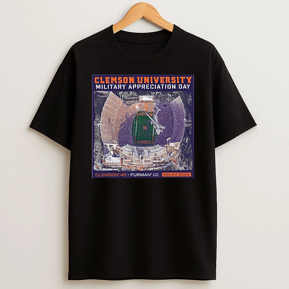 2025 Clemson University Military Appreciation Day Clemson 45 Furman 10 Nov 22 2025 Shirts