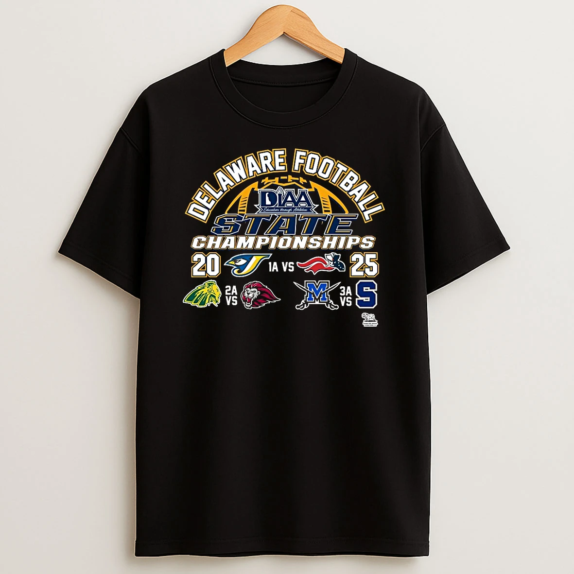 2025 Delaware Football Diaa State Championships Class 3a 2a And 1a Football Shirts