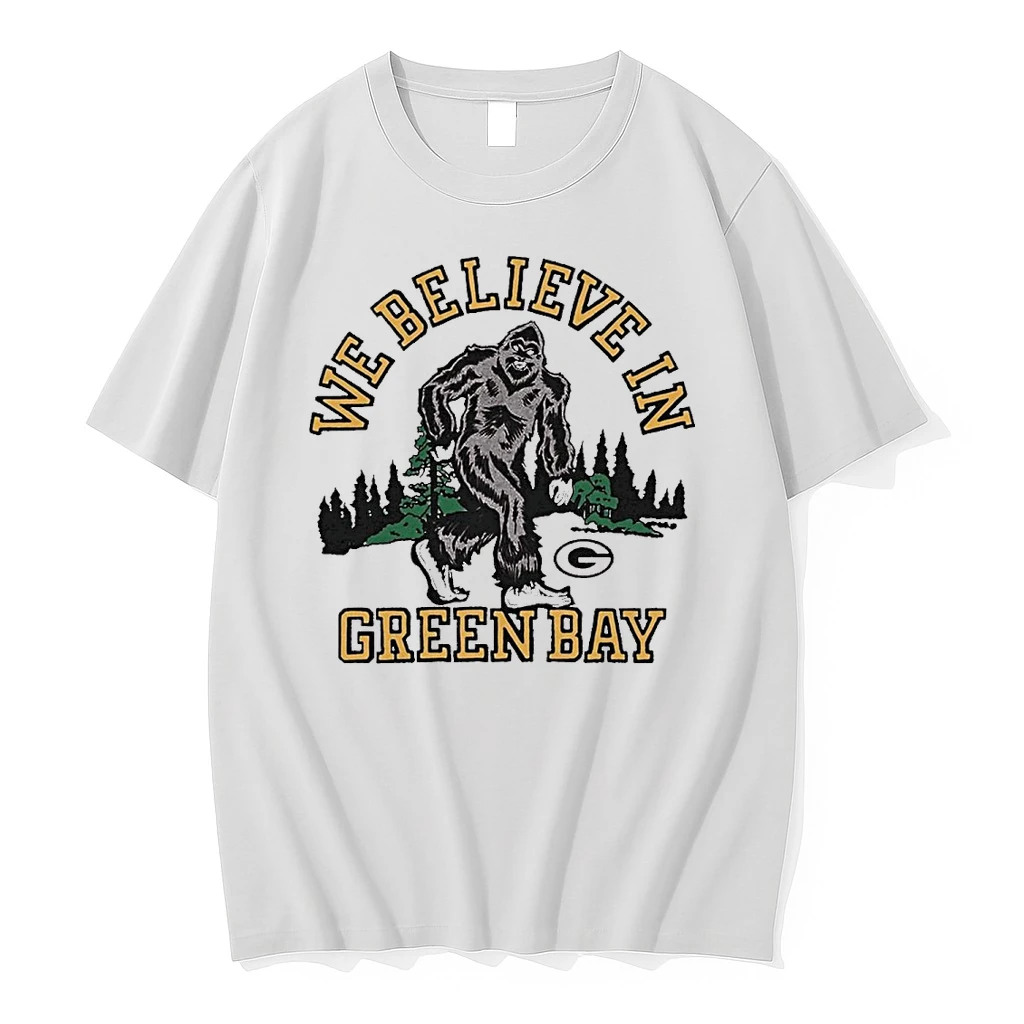 2025 Green Bay Packers Homage We Believe In Green Bay Bigfoot Shirts