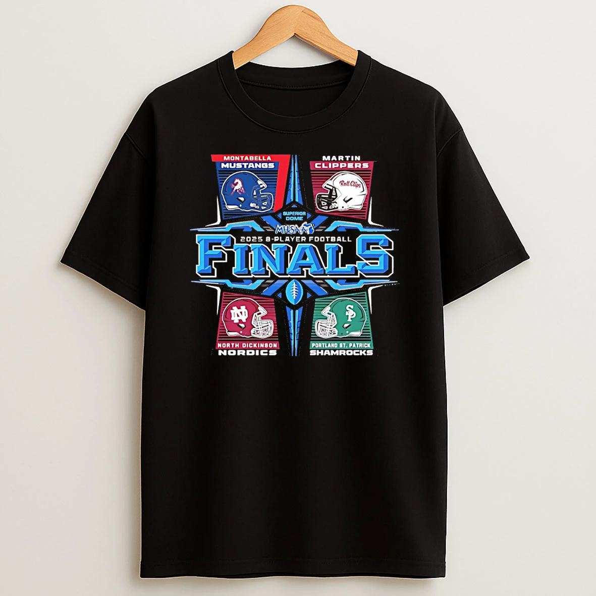 2025 Mhsaa 8 Player Football Finals Hetmets Shirts