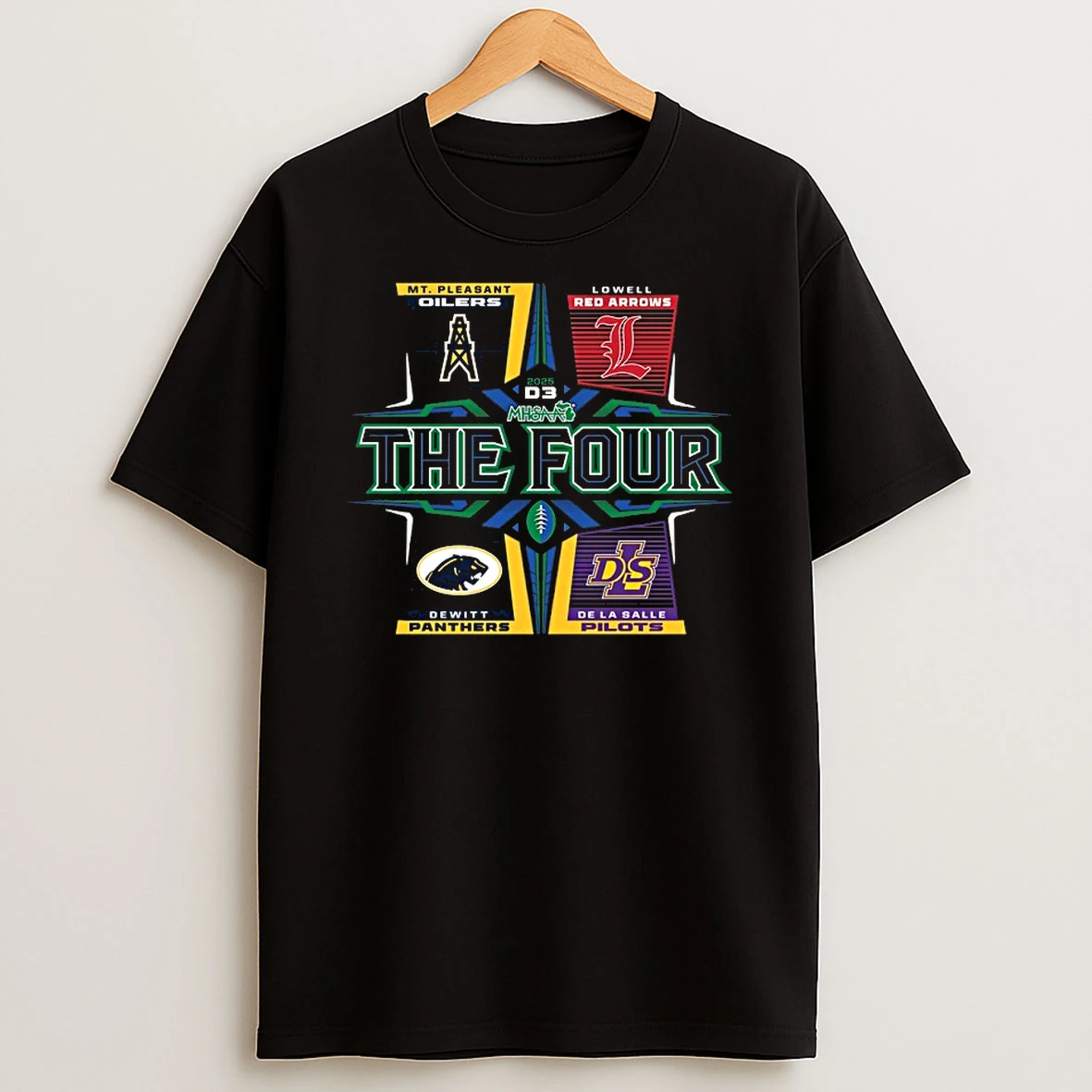 2025 Mhsaa Football Division 3 The Four Shirts