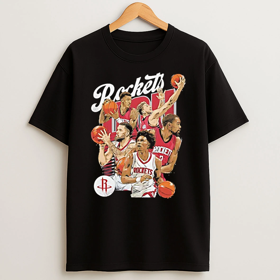 2025 Nba Houston Rockets Starting 5 Graphic Shirts