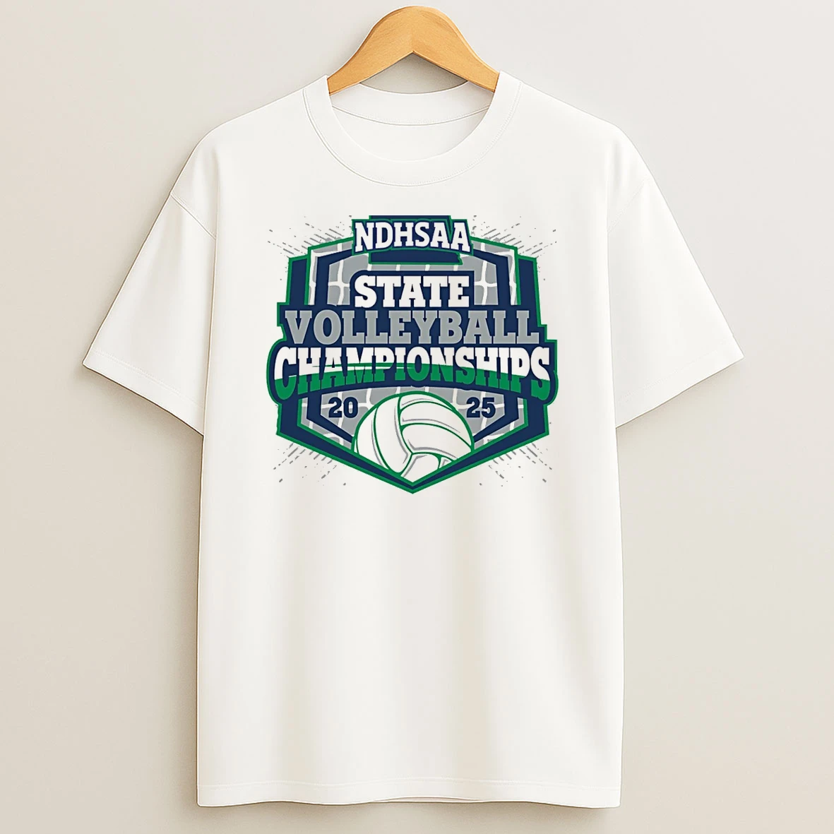 2025 Ndhsaa Volleyball State Tournament Championships Logo Shirts
