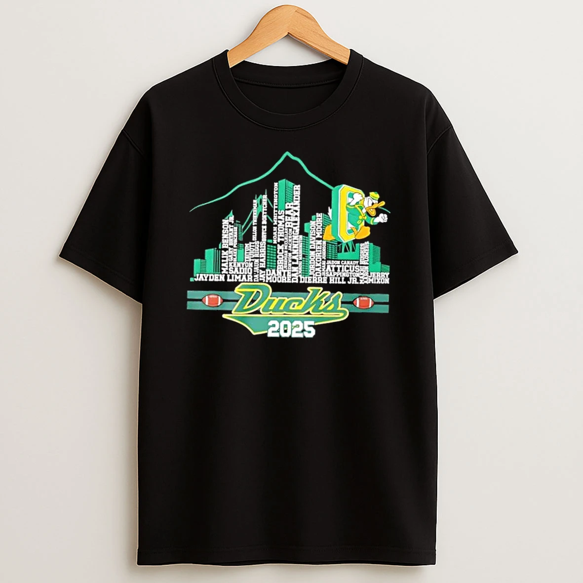 2025 Oregon Ducks All Names City Thank You For The Memories Skyline Shirts