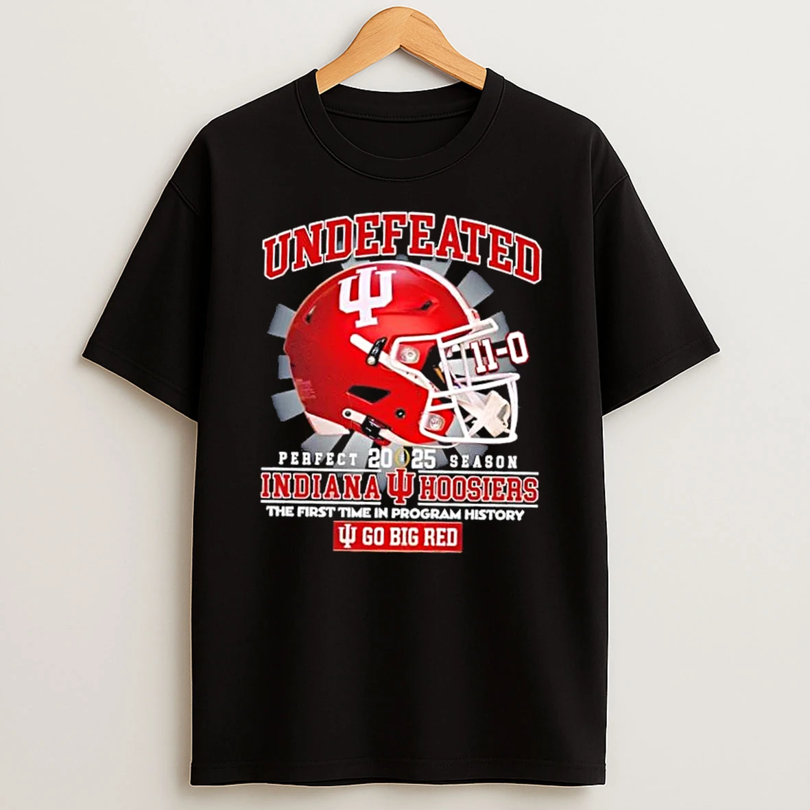 2025 Perfect Season Undefeated 11 0 Indiana Hoosiers Go Big Red Football Helmet Shirts
