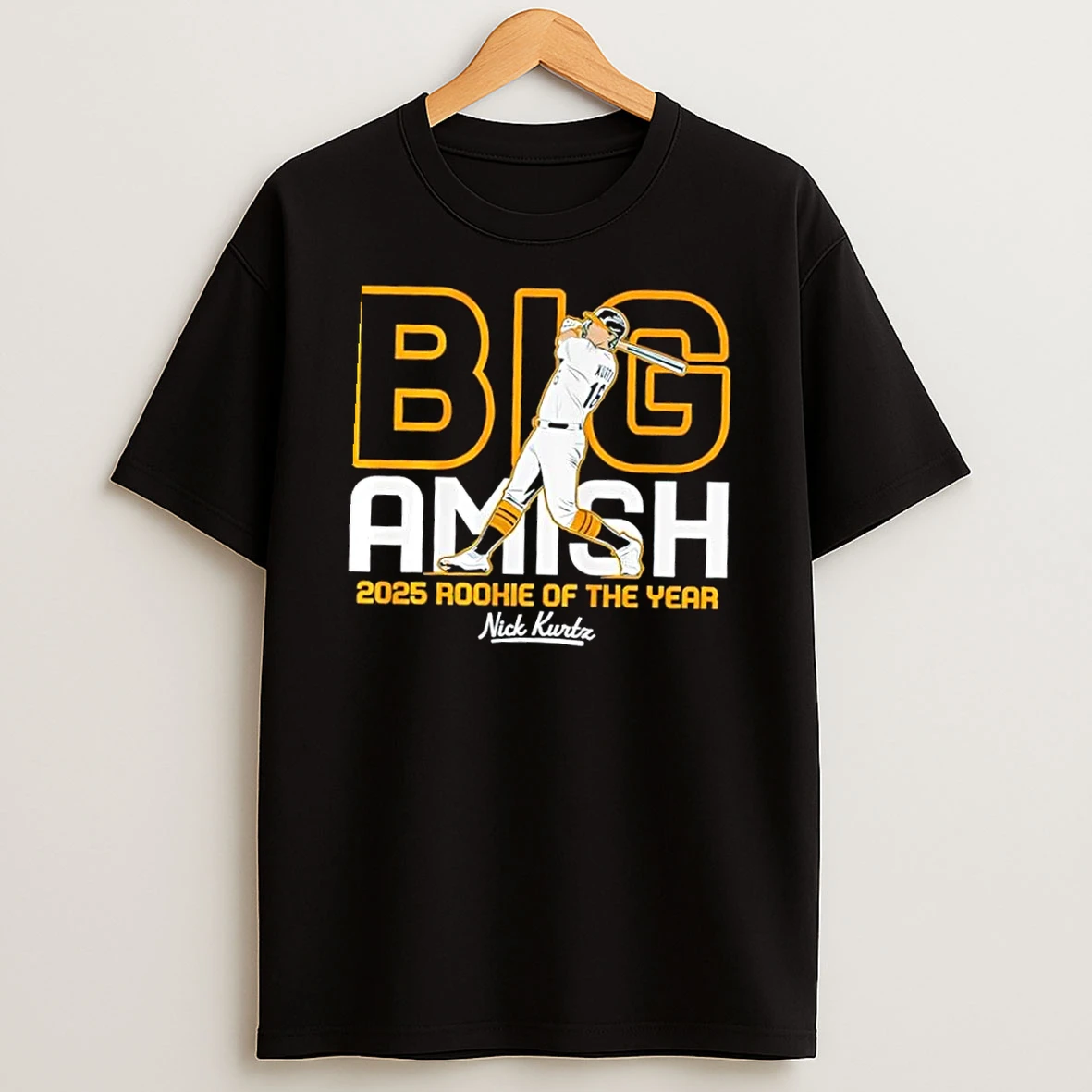 2025 Sacramento Nick Kurtz Big Amish Rookie Of The Year Shirts