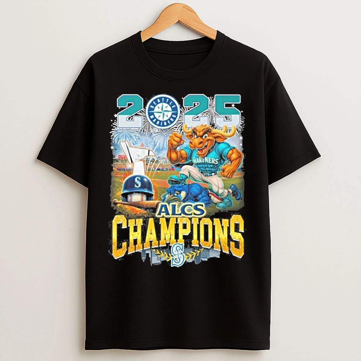 2025 Seattle Mariners Alcs Champions Characters T Shirts
