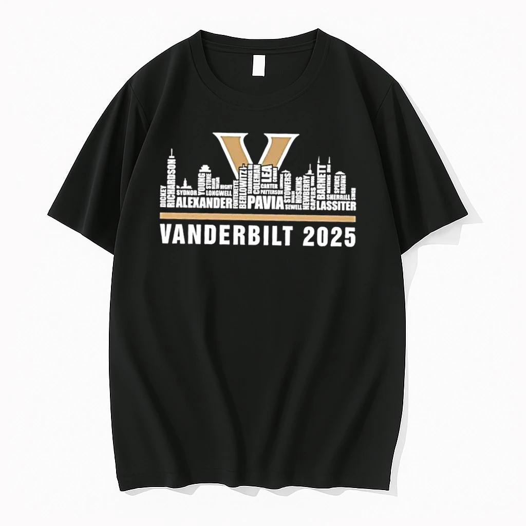 2025 Vanderbilt Commodores All Names City Skyline Shirts
