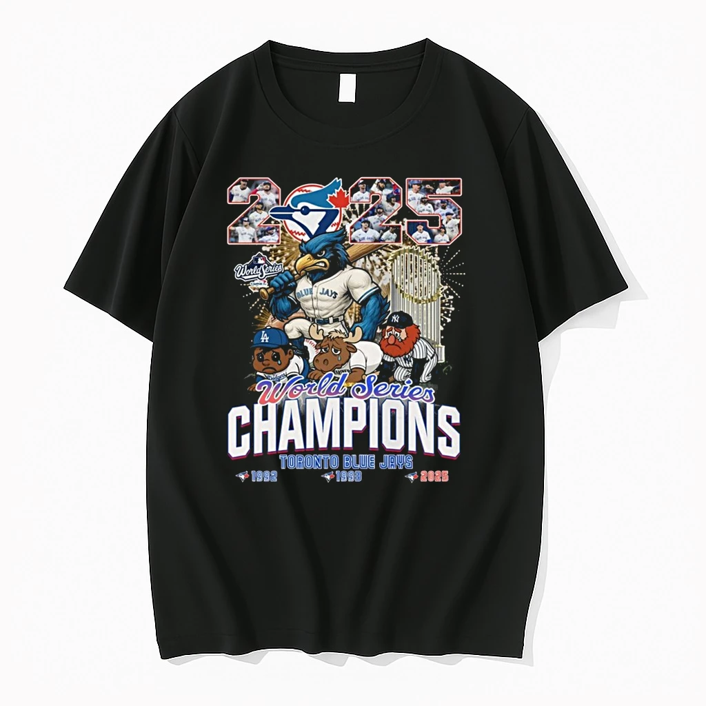 2025 World Series Champion Toronto Blue Jays Mlb 1992 2025 Mascots Shirts