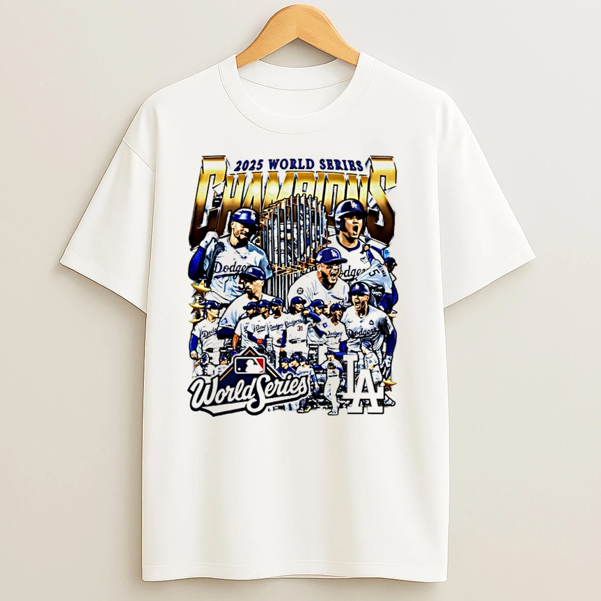 2025 World Series Champions Los Angeles Dodgers All Team Graphic T Shirts