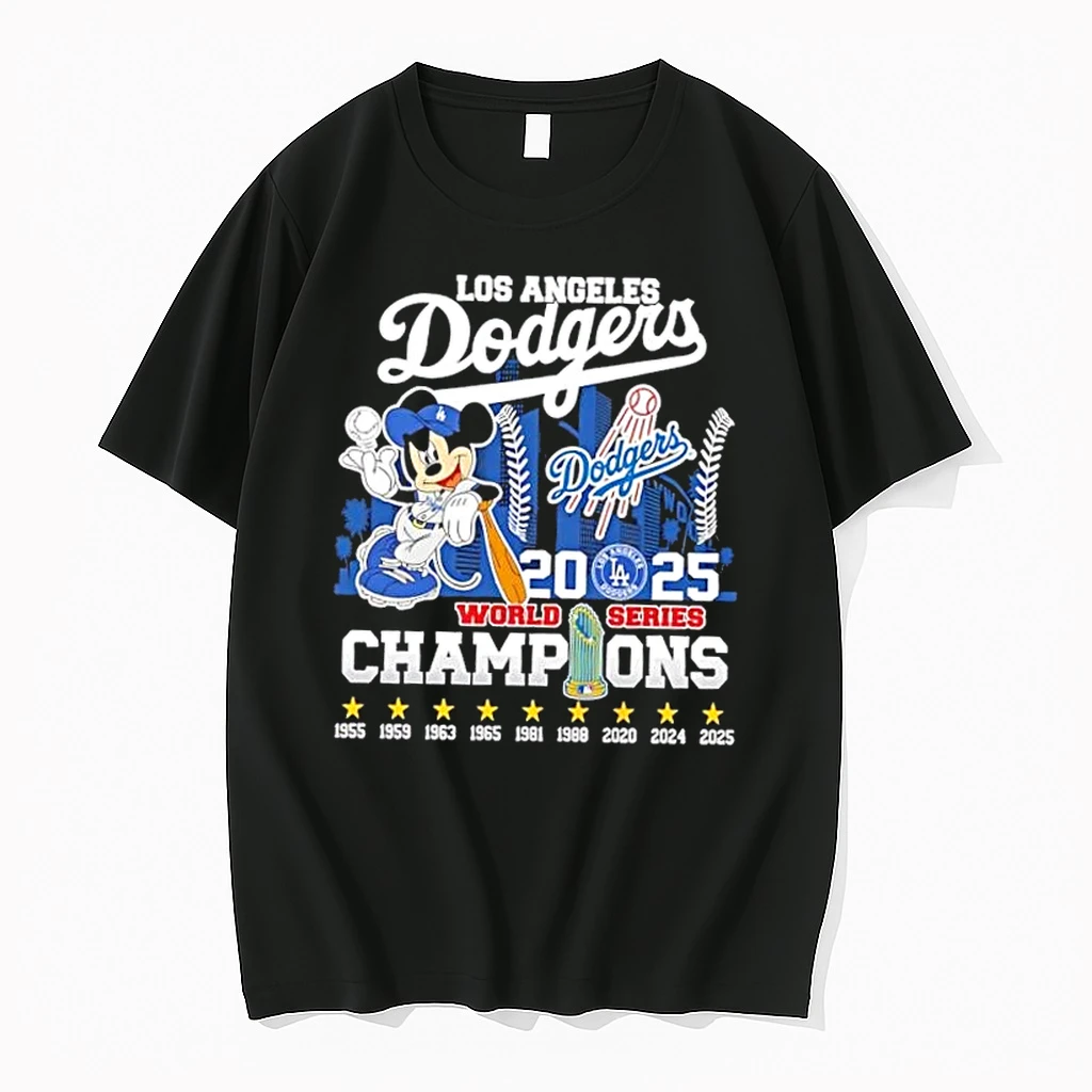 2025 World Series Champions Mickey Los Angeles Dodgers Baseball Shirts