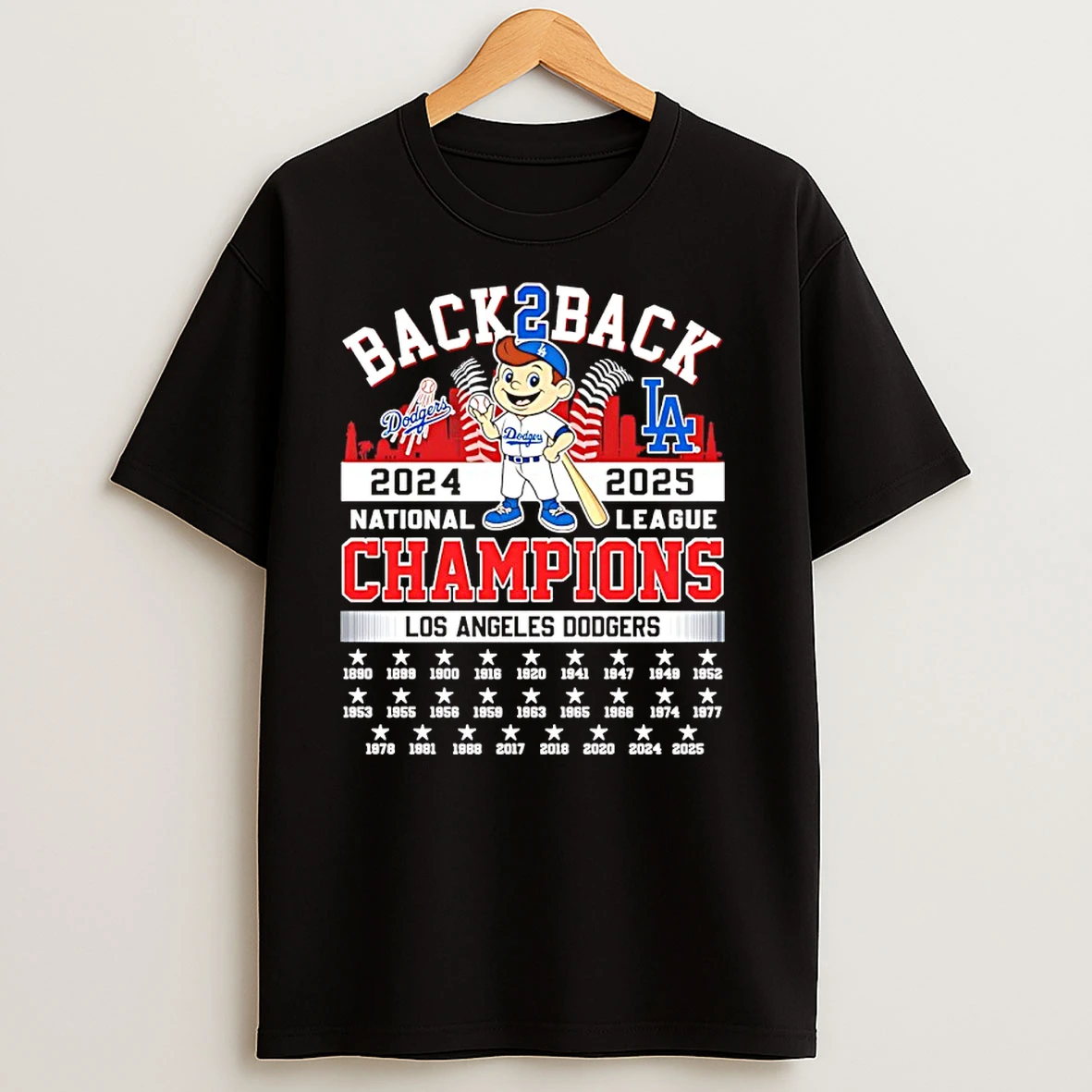 2025 World Series Champions Back To Back Los Angeles Dodgers T Shirts