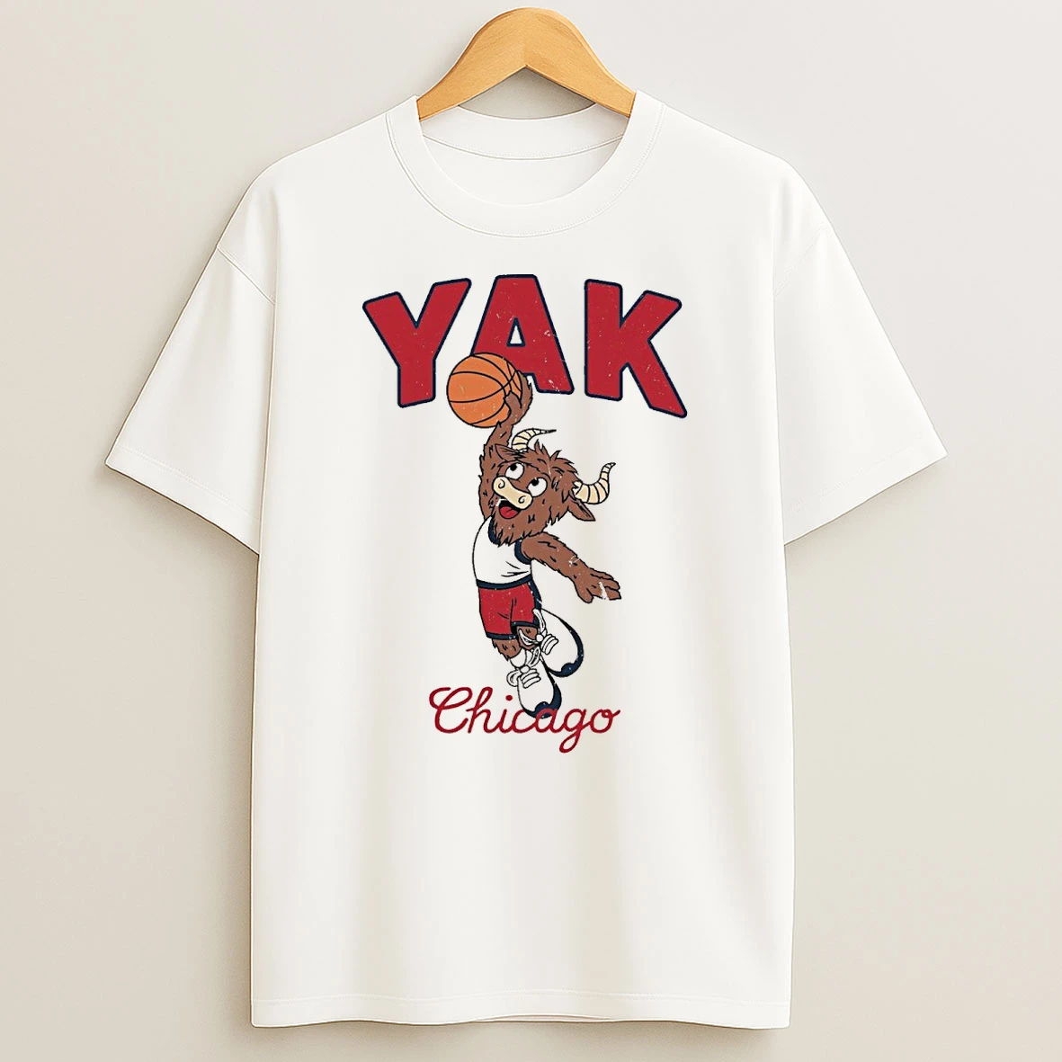 2025 Yak Basketball Chicago Bulls Mascot Shirts