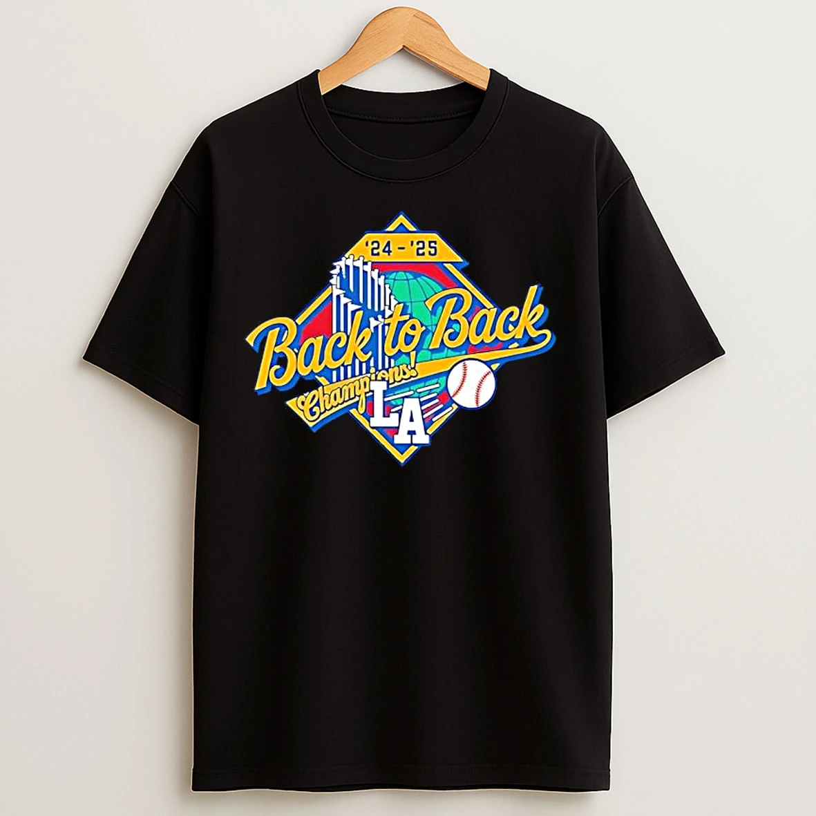 24 25 Back To Back Champions La Dodgers Finals Merch T Shirts