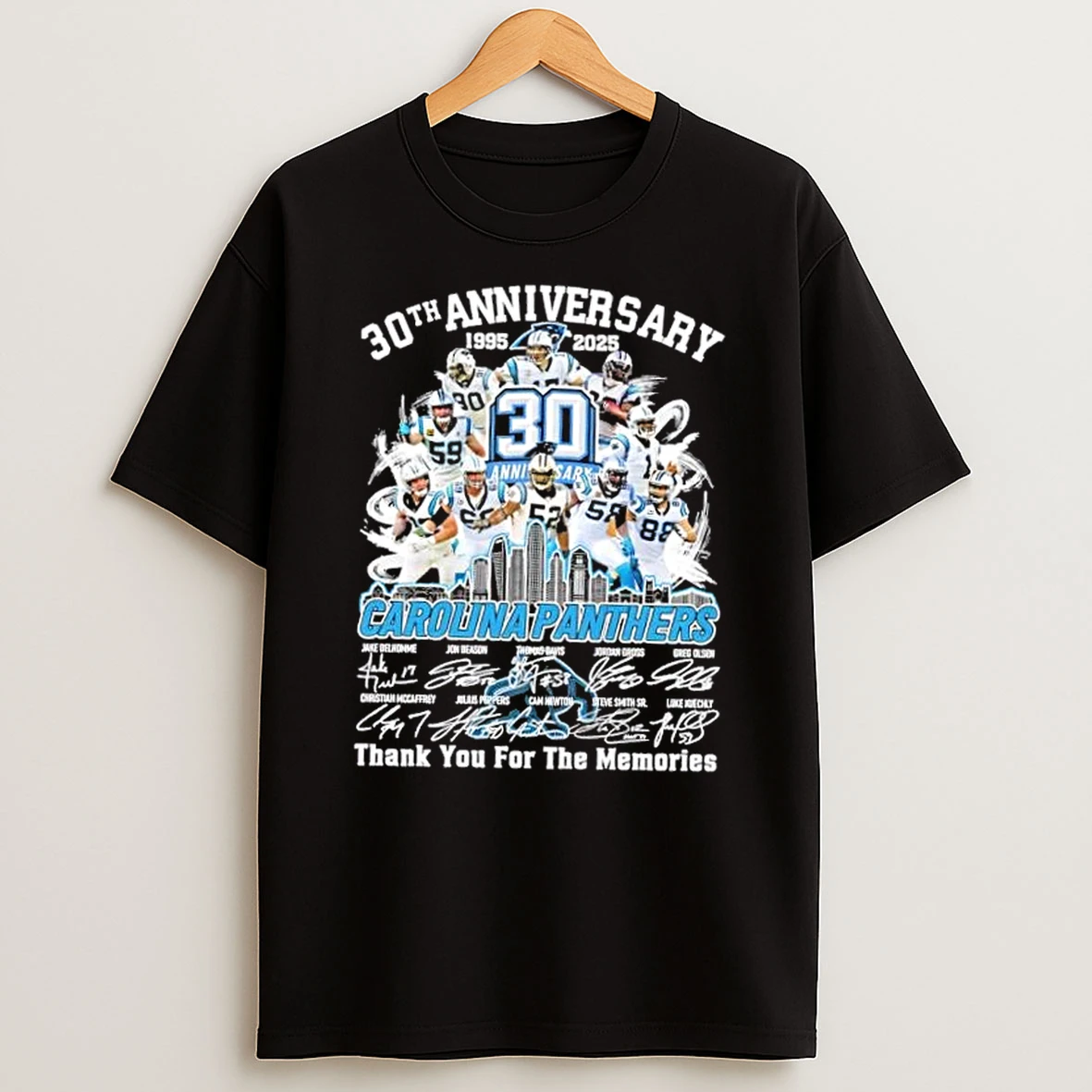 30th Anniversary 1995 2025 Carolina Panthers Legends Thank You For The Memories Shirts