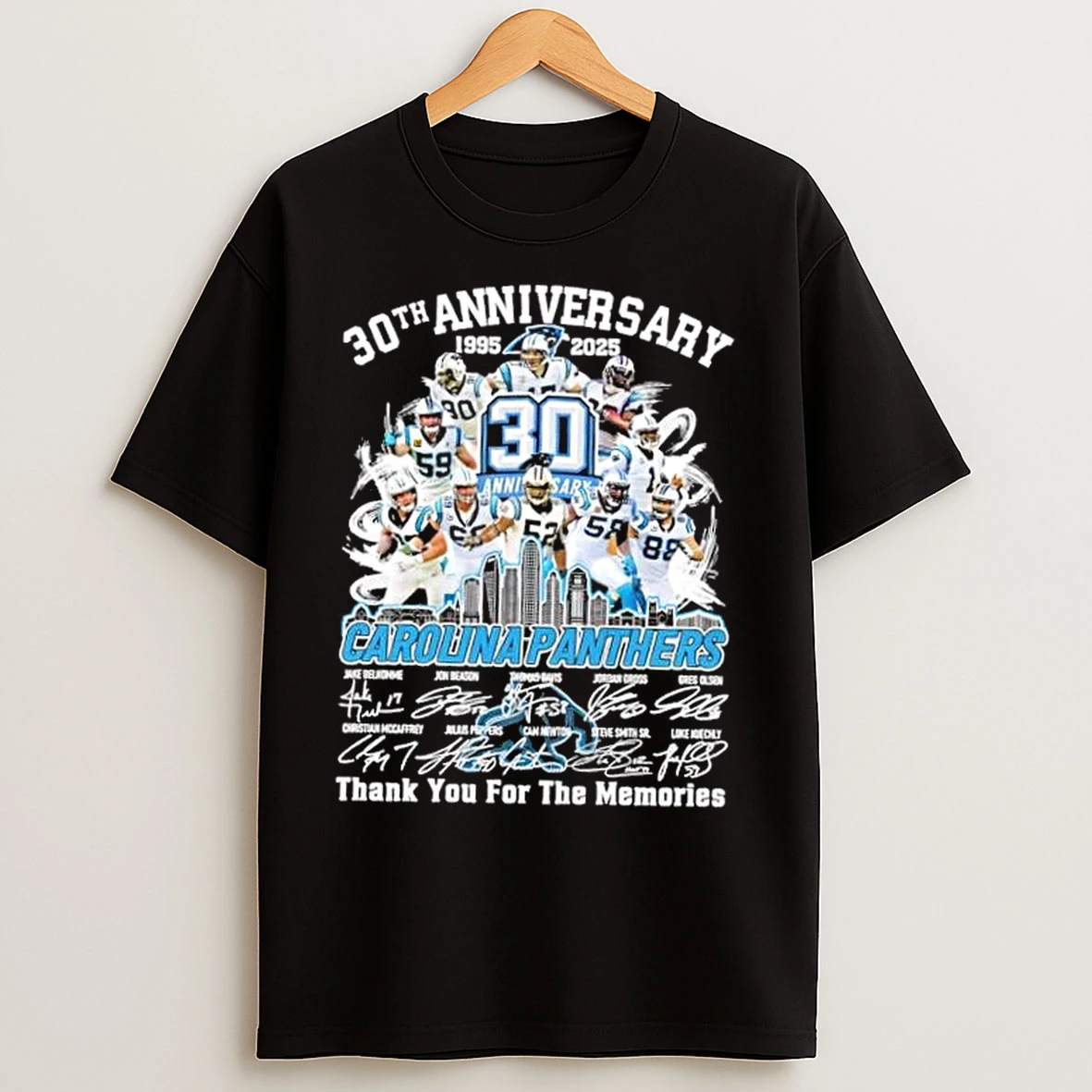 30th Anniversary 1995 2025 Carolina Panthers Legends Thank You For The Memories T Shirts