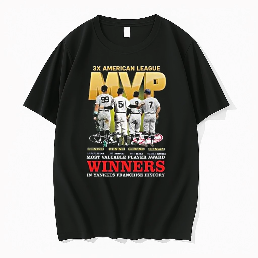 3x American League Mvp In Ny Yankees Franchise History Shirts