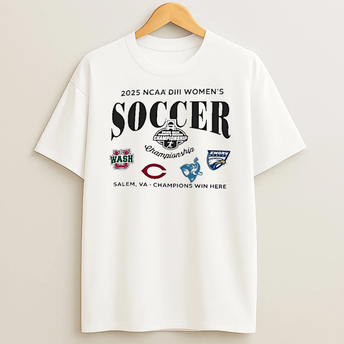4 Teams 2025 Ncaa Diii Womens Soccer Championship Shirts