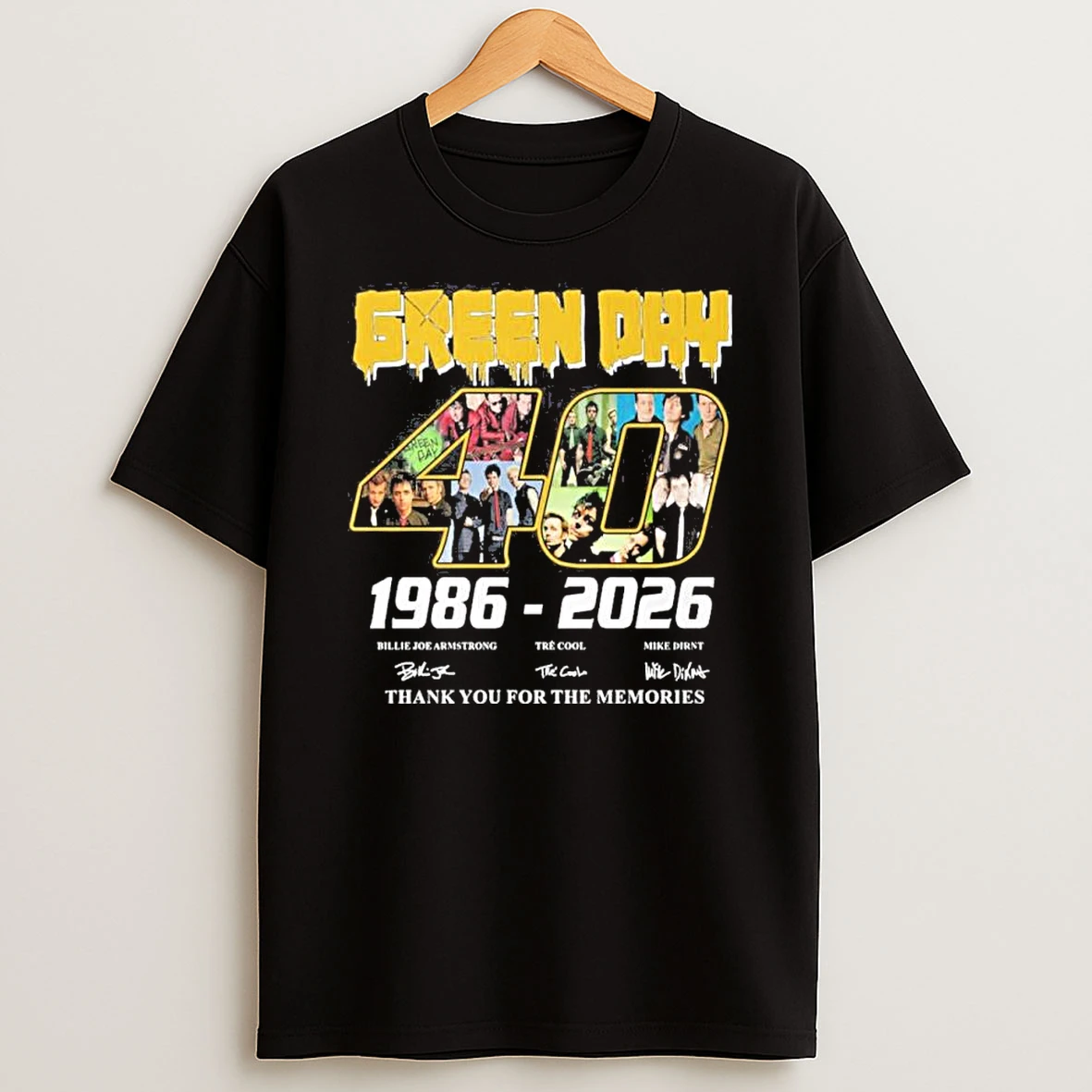 40 Years Of Green Day 1986 2026 Thank You For The Memories Shirts