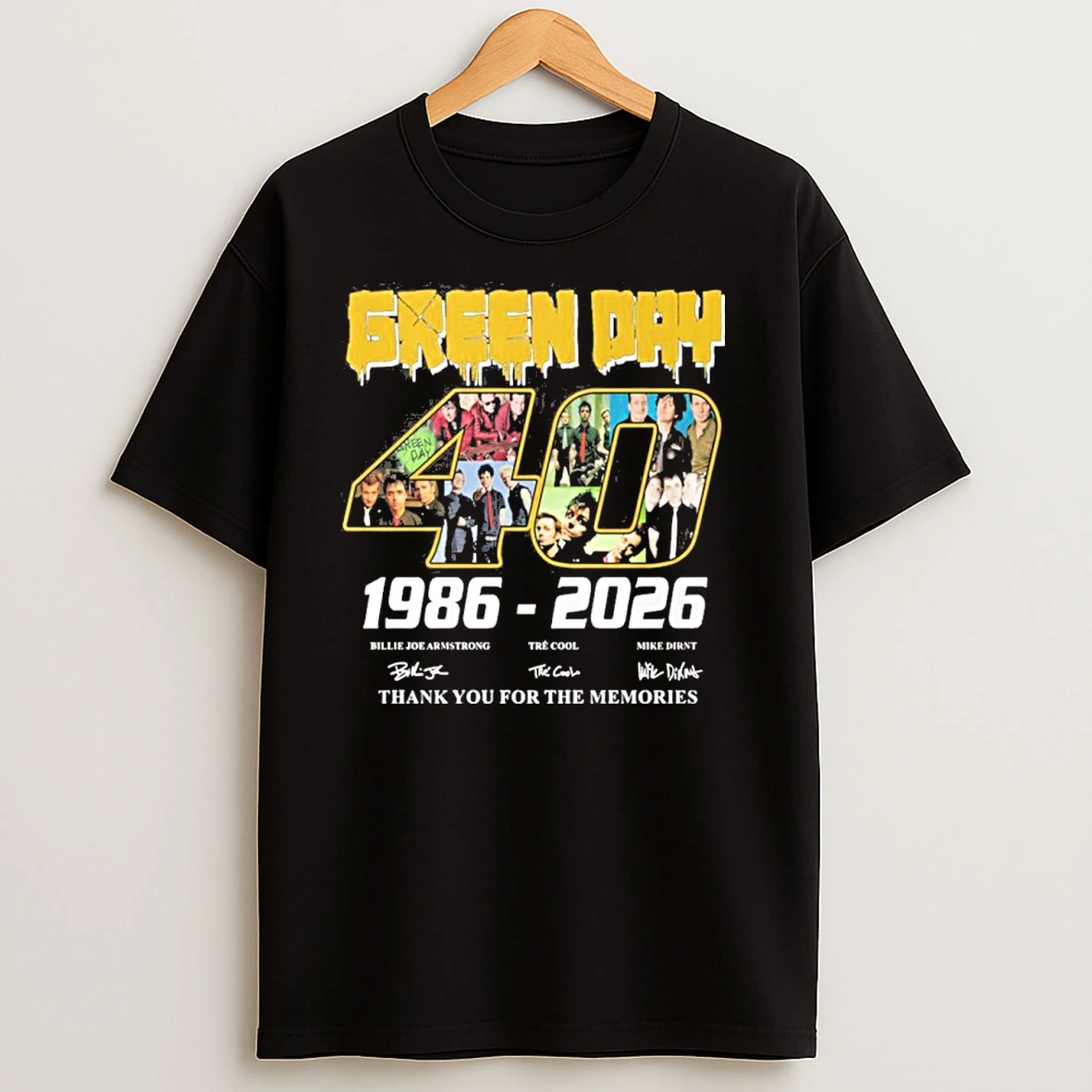 40 Years Of Green Day 1986 2026 Thank You For The Memories T Shirts