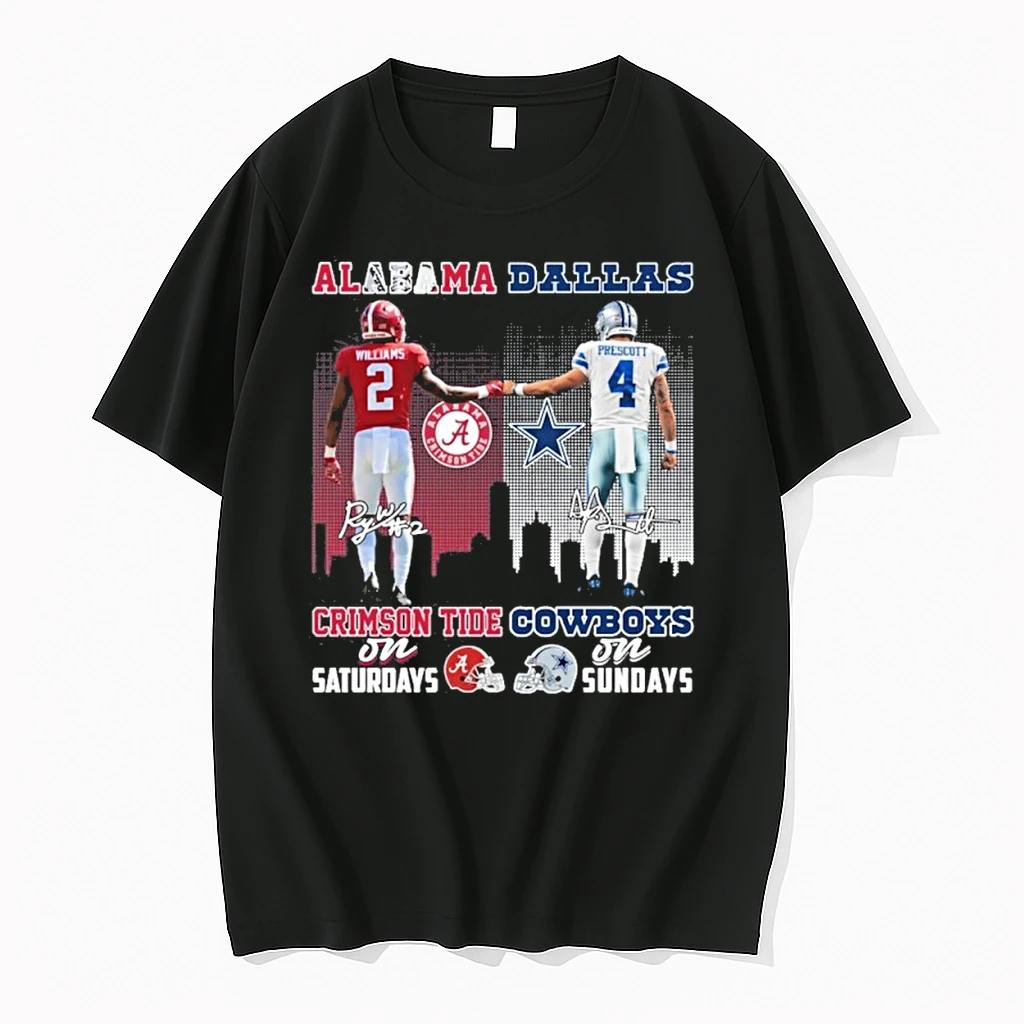 4imck25q Williams Alabama On Saturdays And Prescott Cowboys On Sundays Shirts