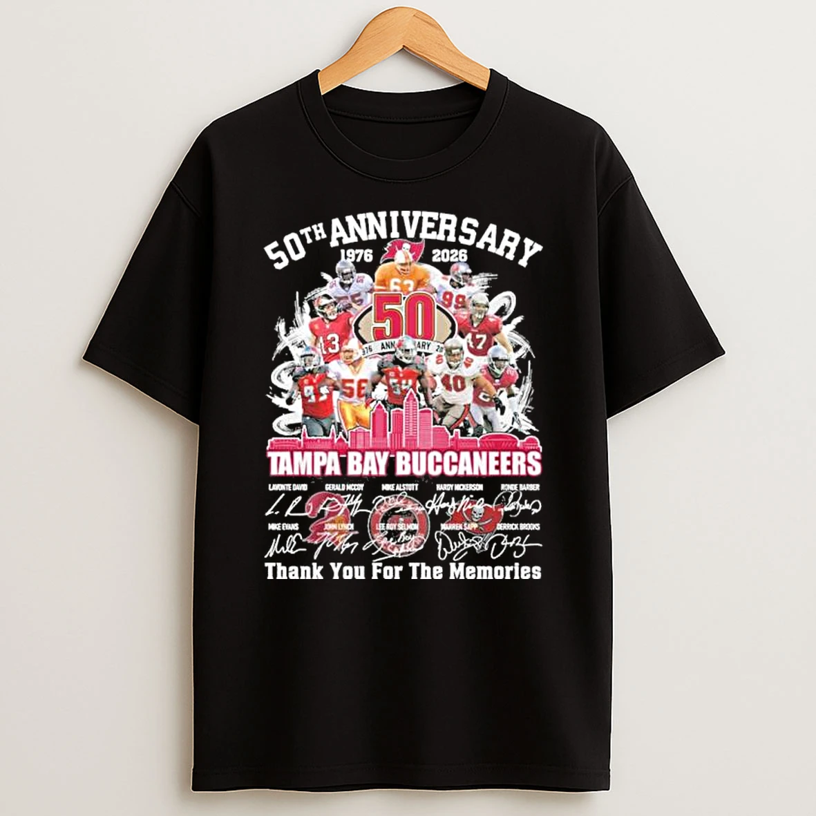 50th Anniversary 1976 2026 Tampa Bay Buccaneers Teams Shirts