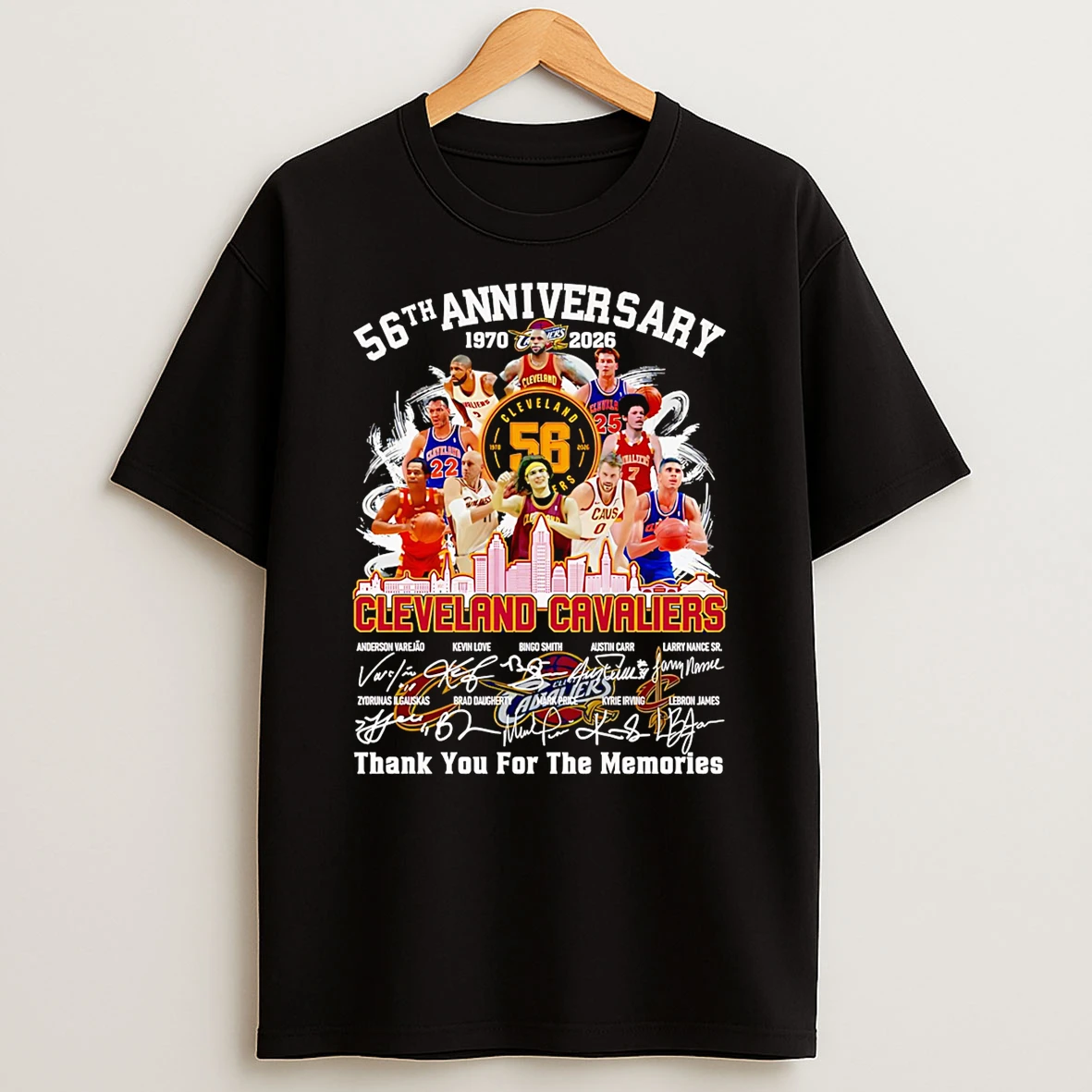 56th Anniversary 1970 2026 Cleveland Cavaliers Thank You For The Memories Shirts