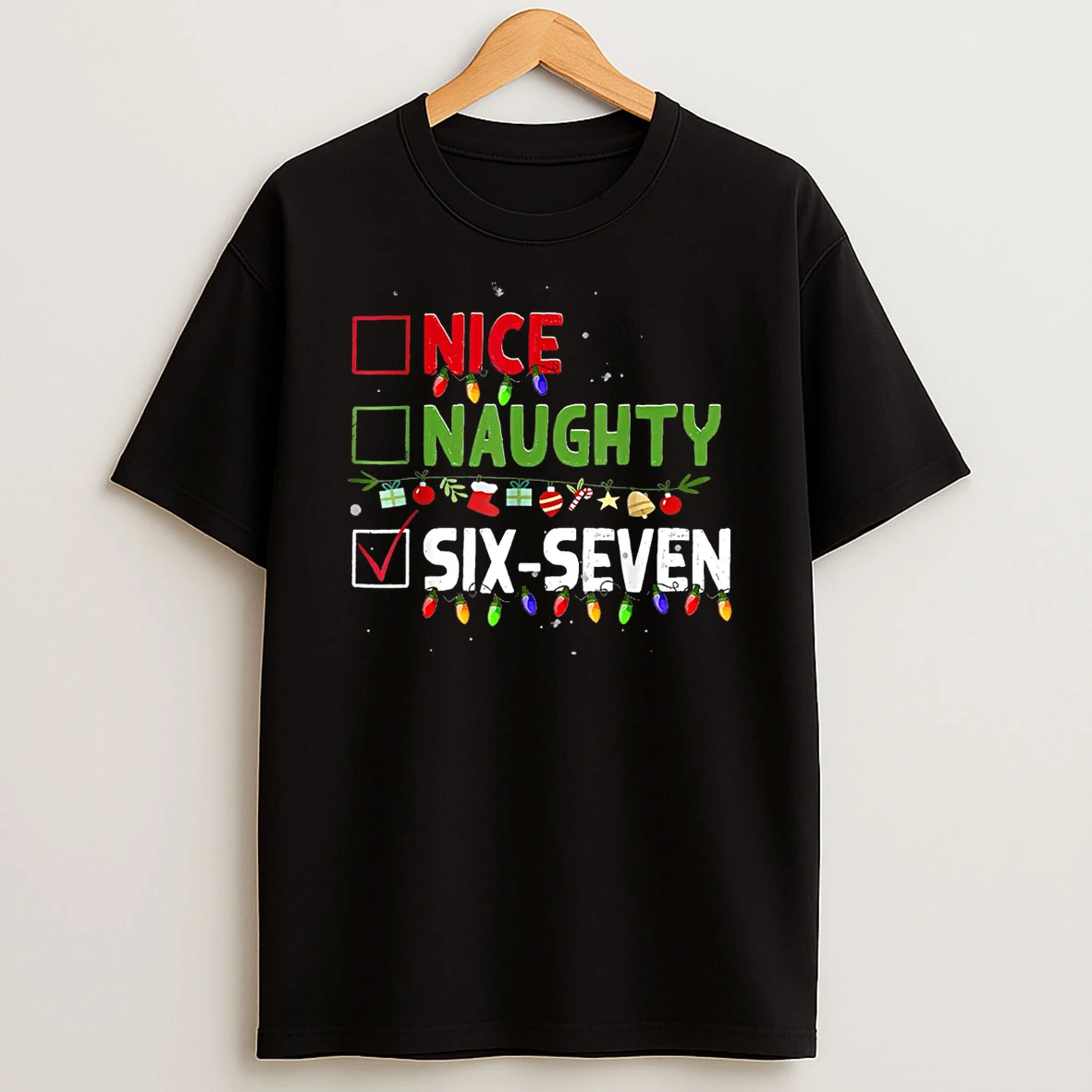 6 7 Meme Nice Naughty Six Seven 67 Funny Christmas Pajama Shirts