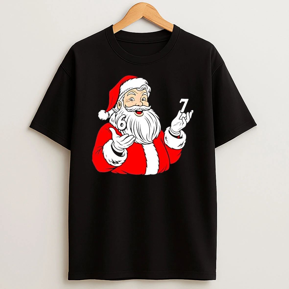 6 7 Santa Claus Christmas Cartoon Shirts