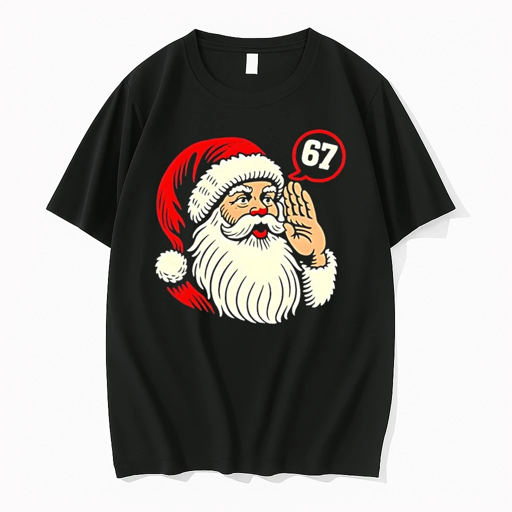 67 Christmas Six Seven Meme Brainrot Santa Claus Shirts