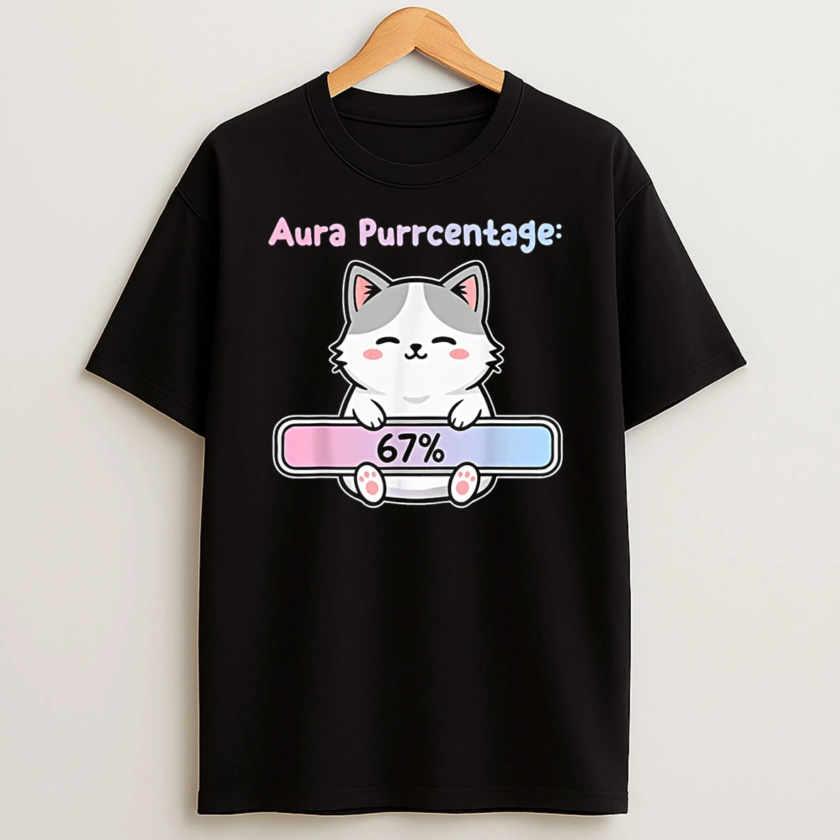 67 Funny Cat Aura Energy At Six Seven Meme Gen Z Alpha Shirts