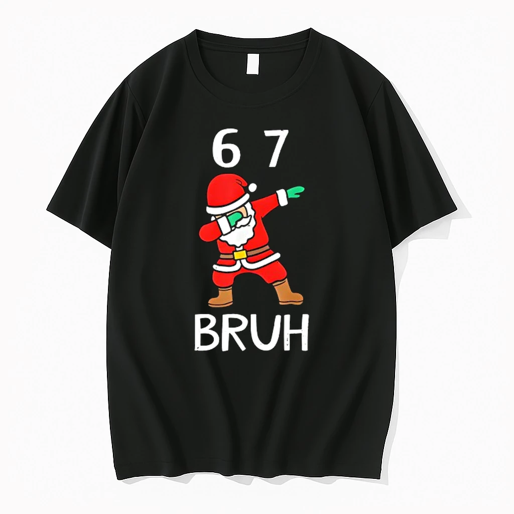 67 Meme 6 7 Funny Christmas Dabbing Santa Six Seven Bruh Graphic Shirts