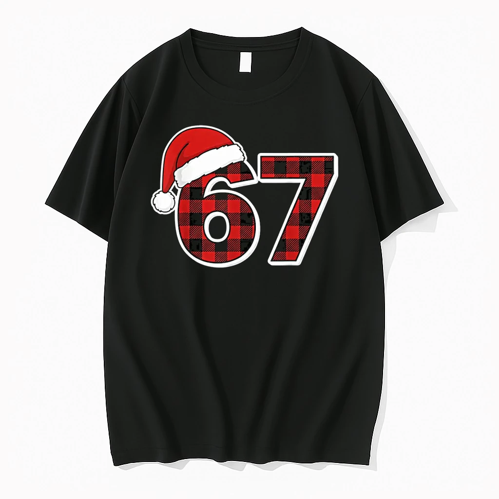67 Meme Funny Christmas Red Plaid Xmas Pajamas Slang Shirts