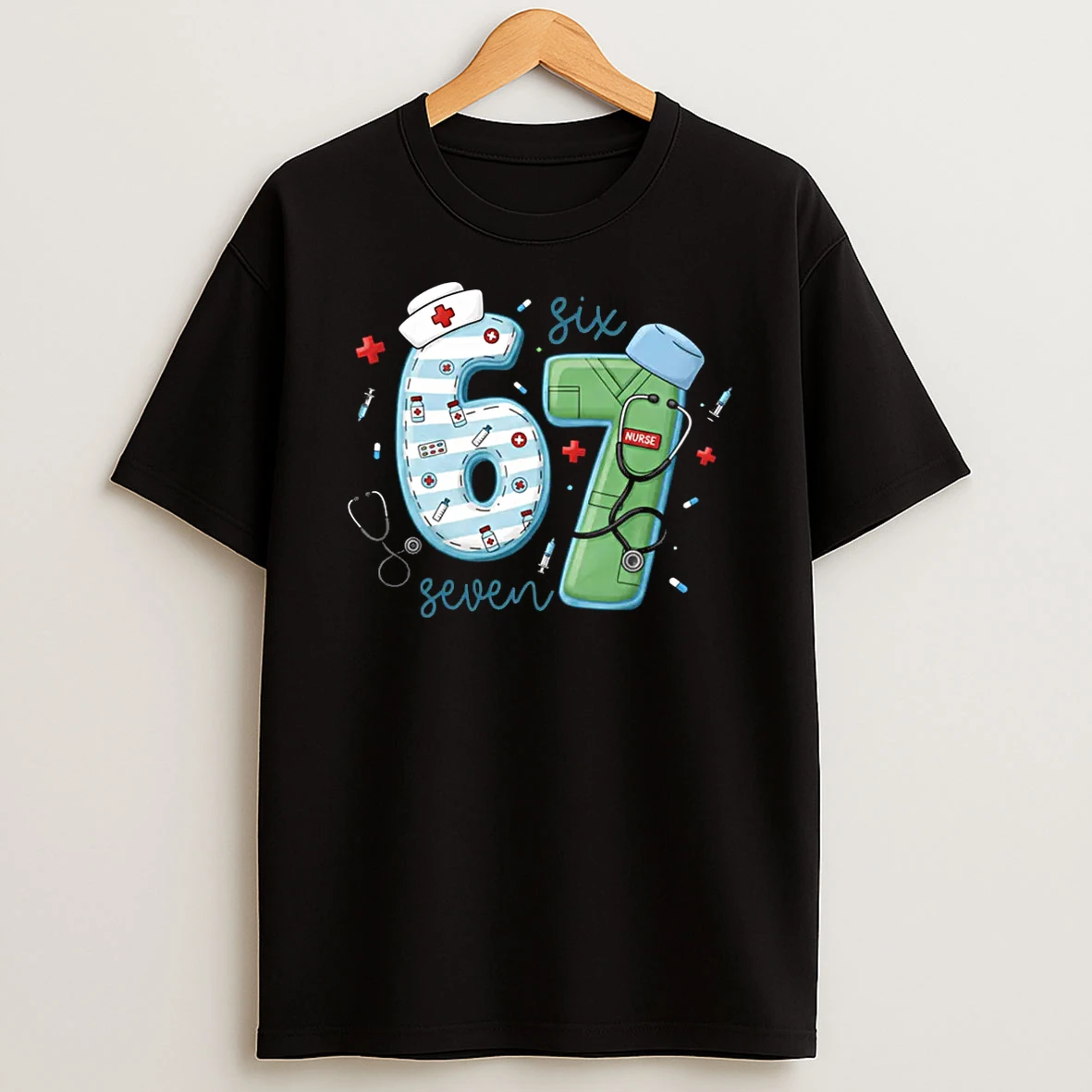 67 Meme Funny School Nurse Six Seven Meme Nursing Humor Shirts