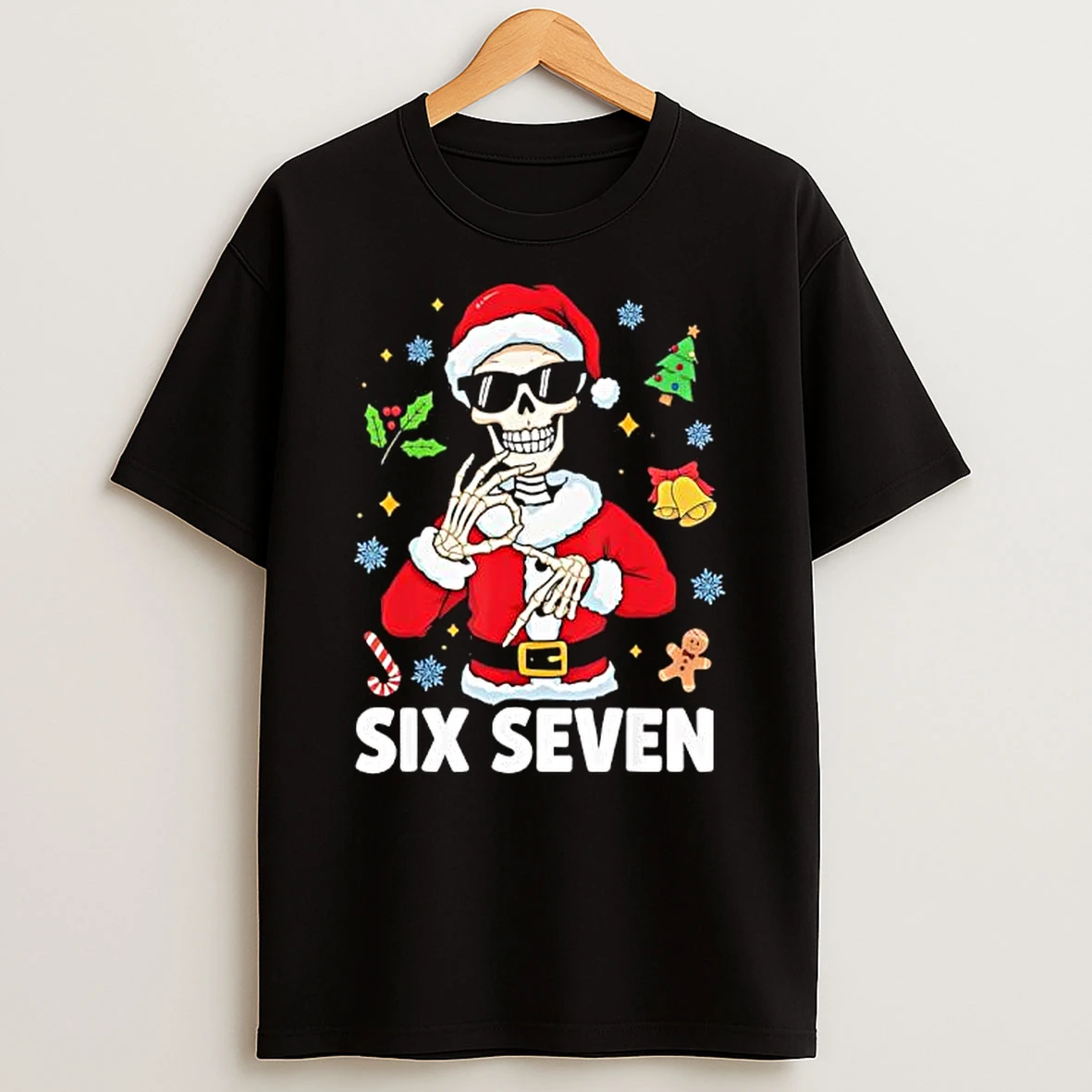 67 Six Seven Meme Funny Skeleton Christmas Shirts