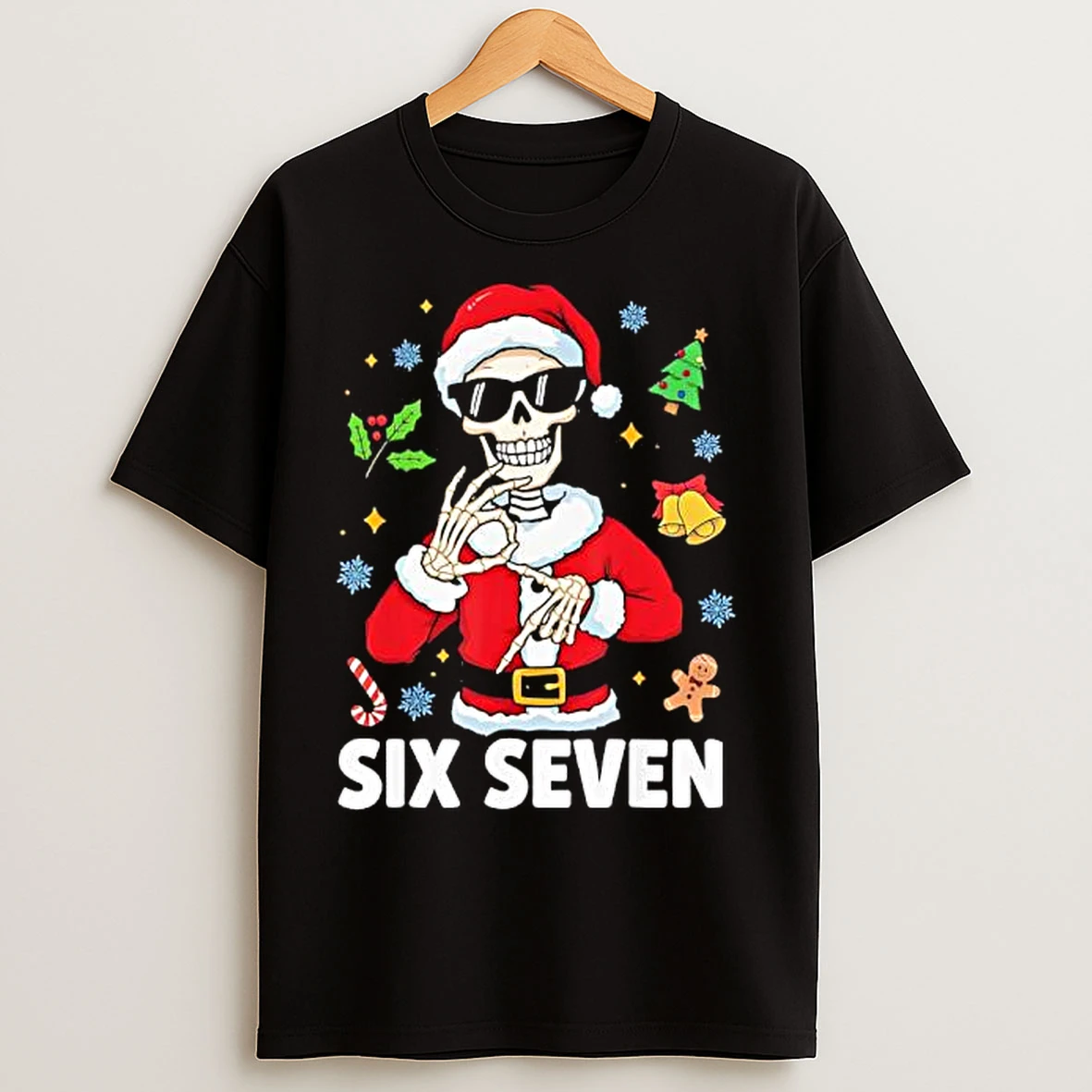 67 Six Seven Meme Funny Skeleton Christmas T Shirts