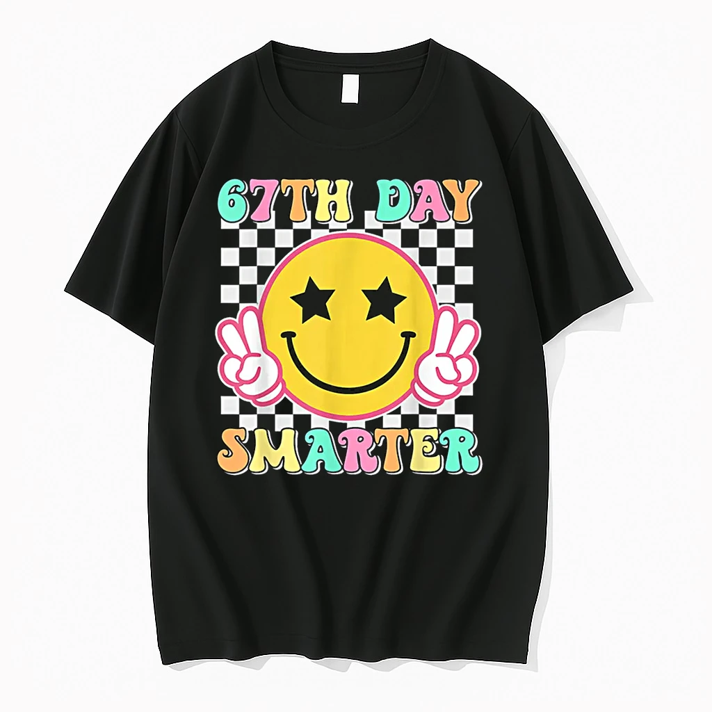 67th Day Of School 67 Days Smarter Teacher Student Groovy Shirts