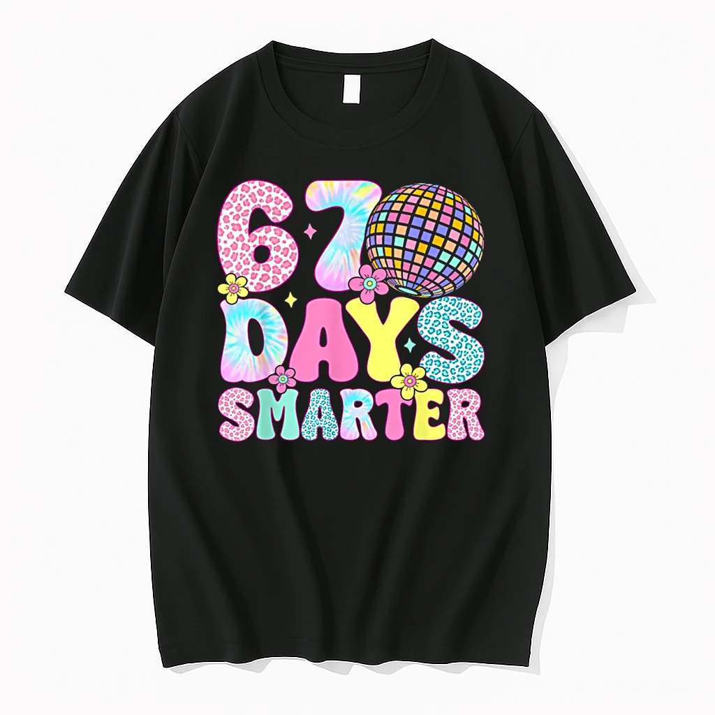 67th Days Smarter Smile Face 67 Days School Teacher Shirts